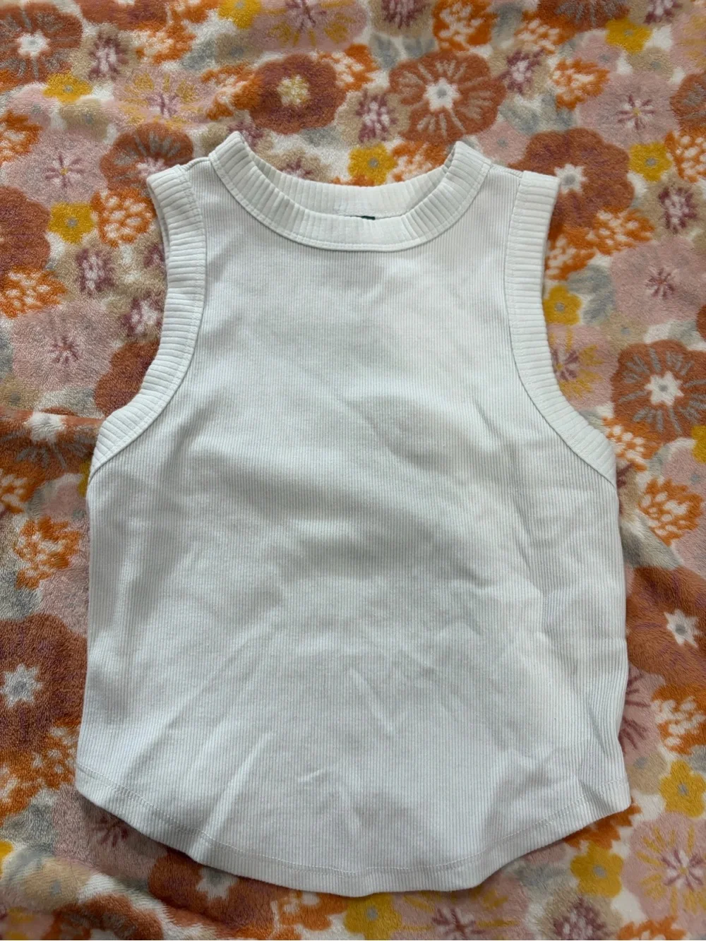 wild fable White Ribbed Tank Top